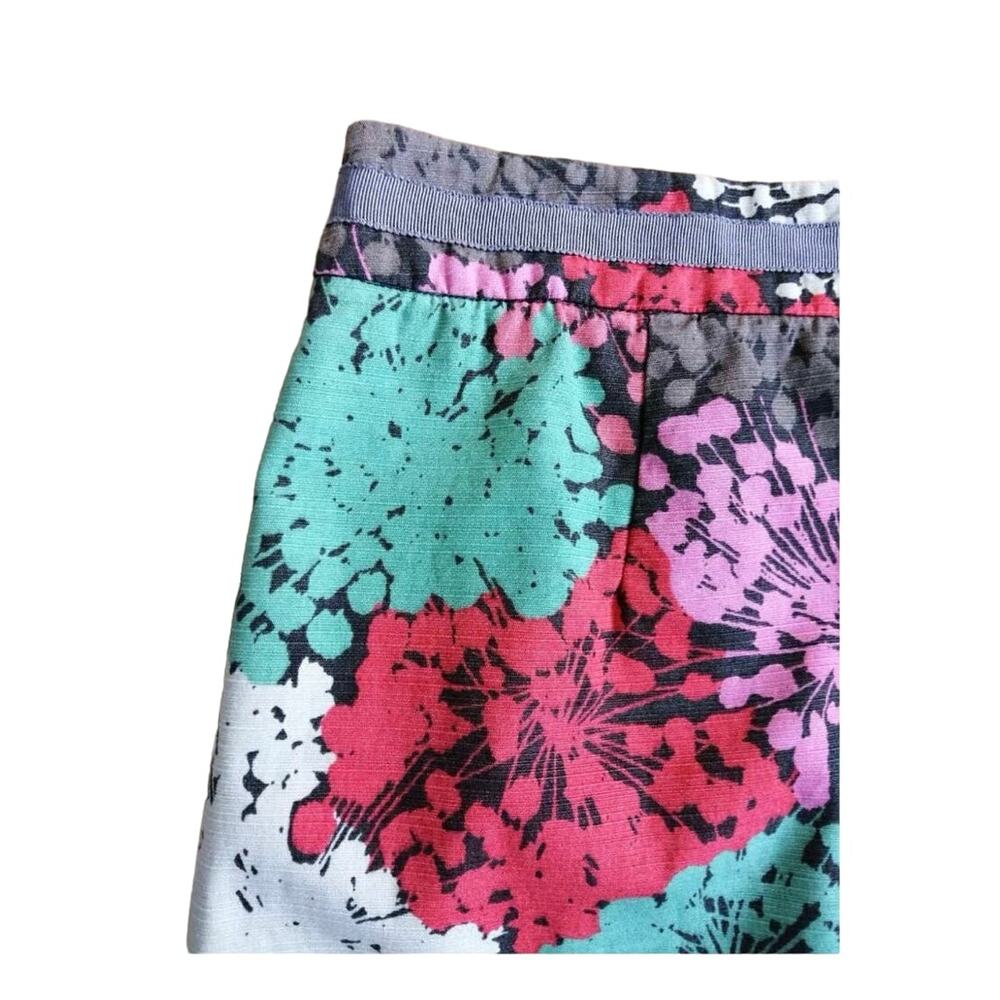 Boden Cotton Pencil Skirt Size 10R Pink Blue Dandelion Straight Pencil Lined - Picture 5 of 11